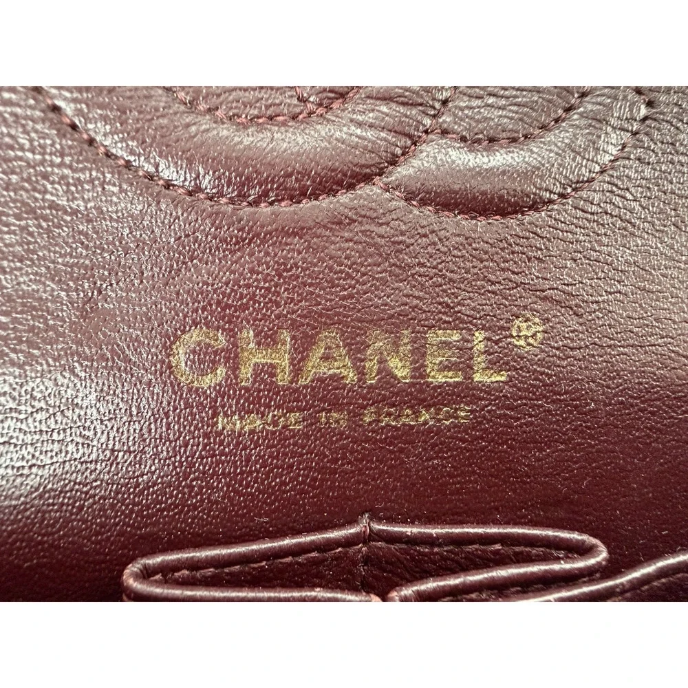CHANEL Shoulder Bag Double Flap Small Black Quilted Leather 2009-2010 U2 - Picture 10 of 15